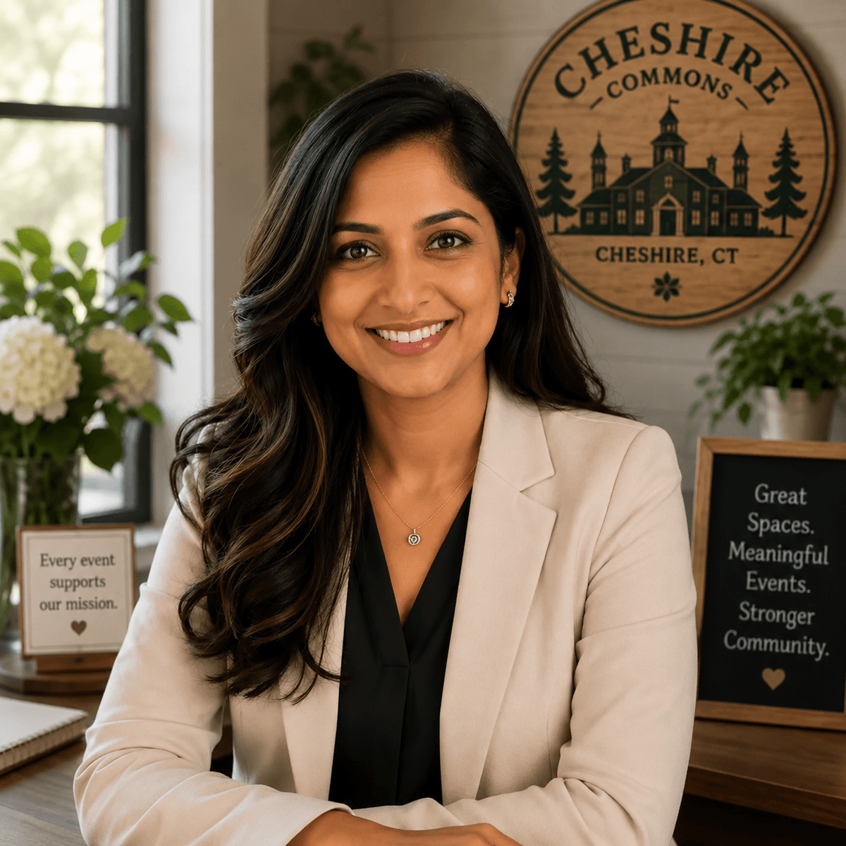 Portrait of Priya Nair, Events & Venue Manager